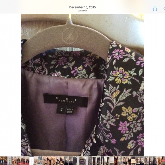 Long Floral Embroidered Jacket Petite - Picture 3 of 7